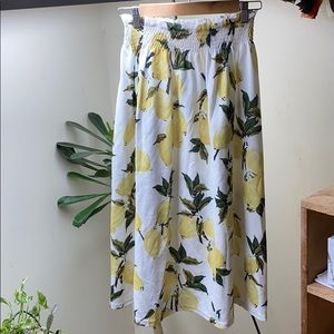 Lemon print skirt